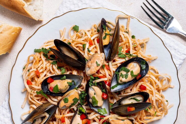 Spaghetti Chilli Mussels