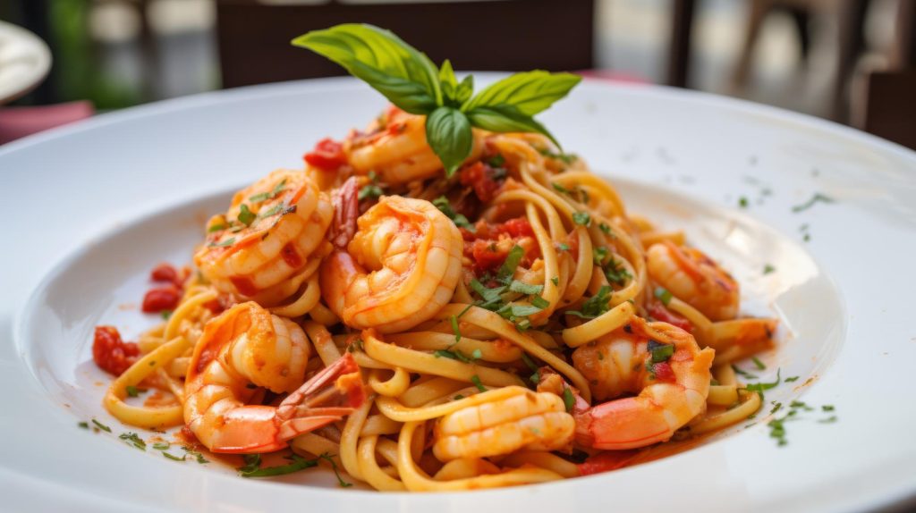 Fettuccine Chilli Prawn