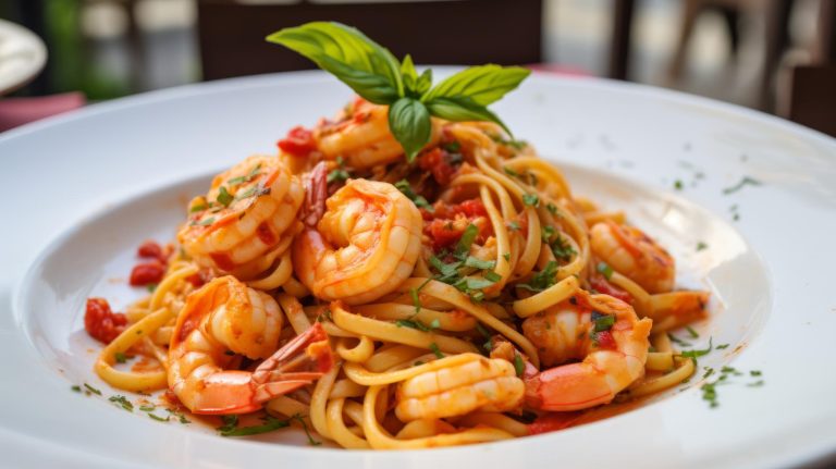 Fettuccine Chilli Prawn