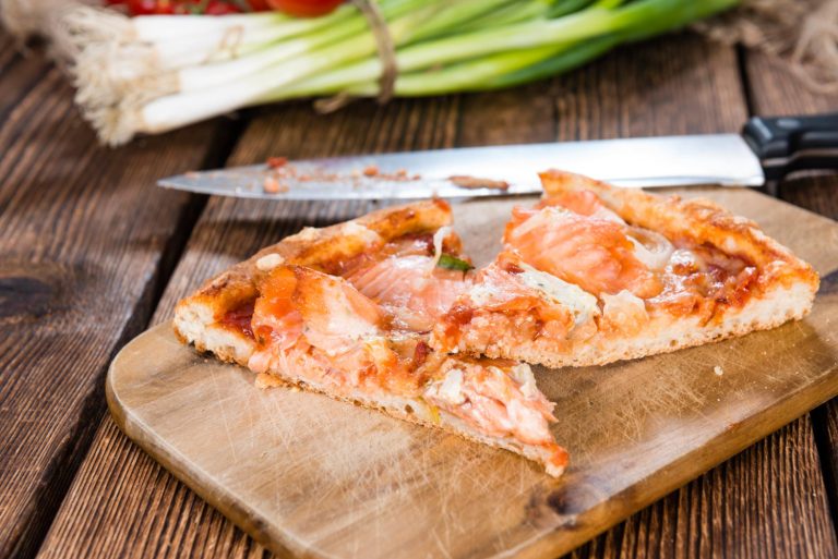 Smoked Salmon pizza